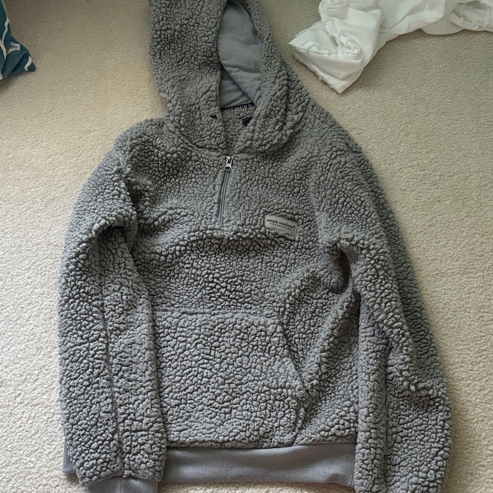 Simply Southern Gray Sherpa Pullover